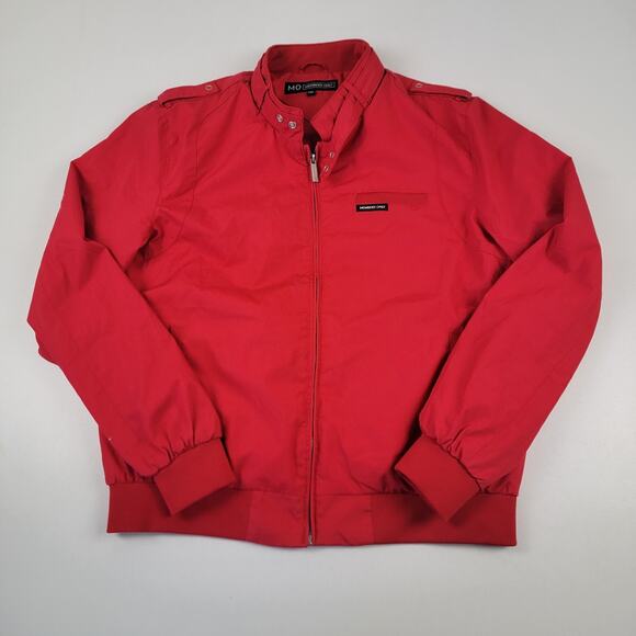 Vintage 90’s Members Only Bomber Jacket Iconic Red Racer Mens Size Large Coat - Picture 1 of 11